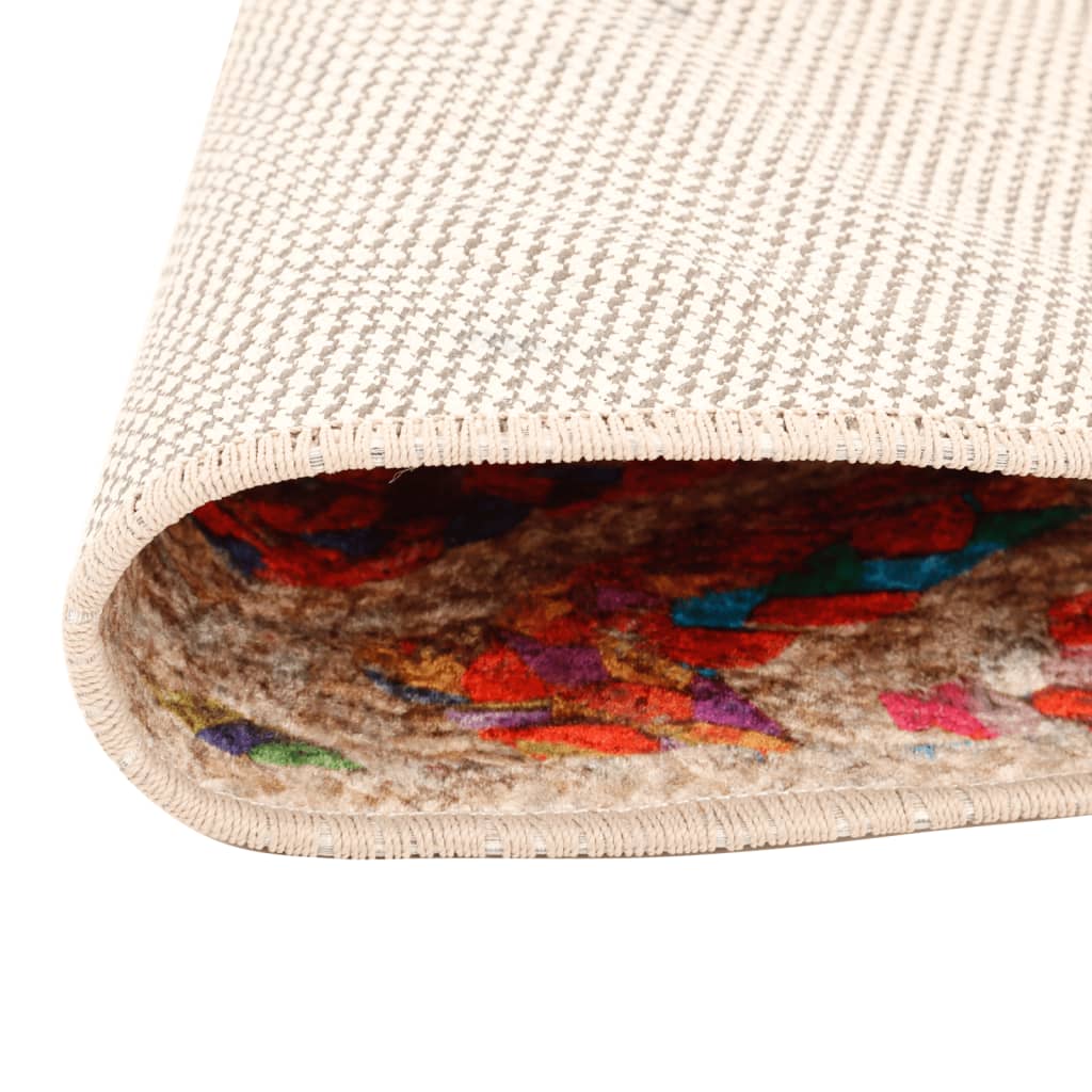 vidaXL Rug Washable Multicolour Ø 120 cm