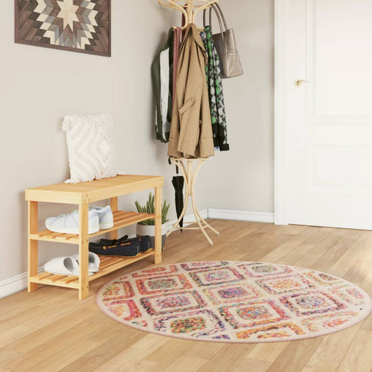 vidaXL Rug Washable Multicolour Ø 120 cm