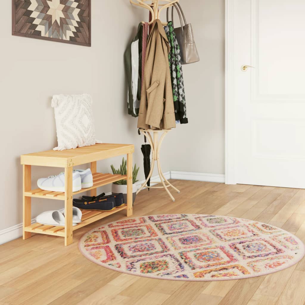 vidaXL Rug Washable Multicolour Ø 120 cm