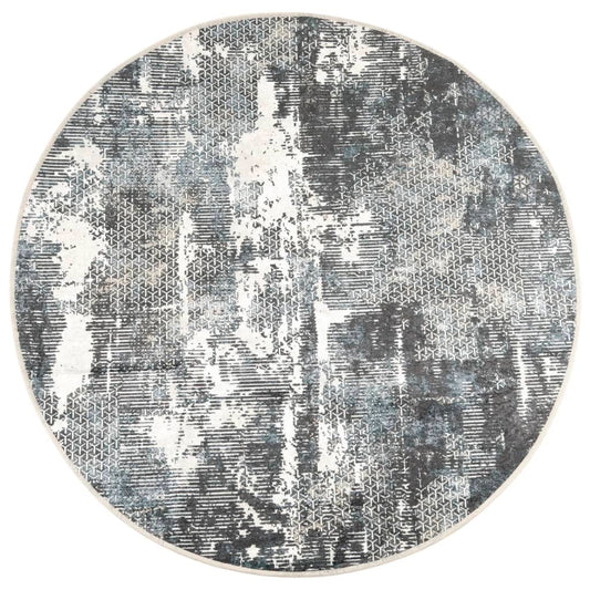 vidaXL Rug Washable Multicolour Ø 120 cm Anti Slip