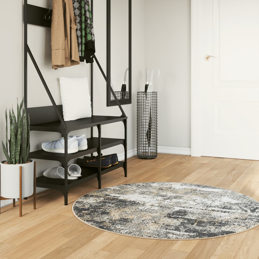 vidaXL Rug Washable Multicolour Ø 120 cm