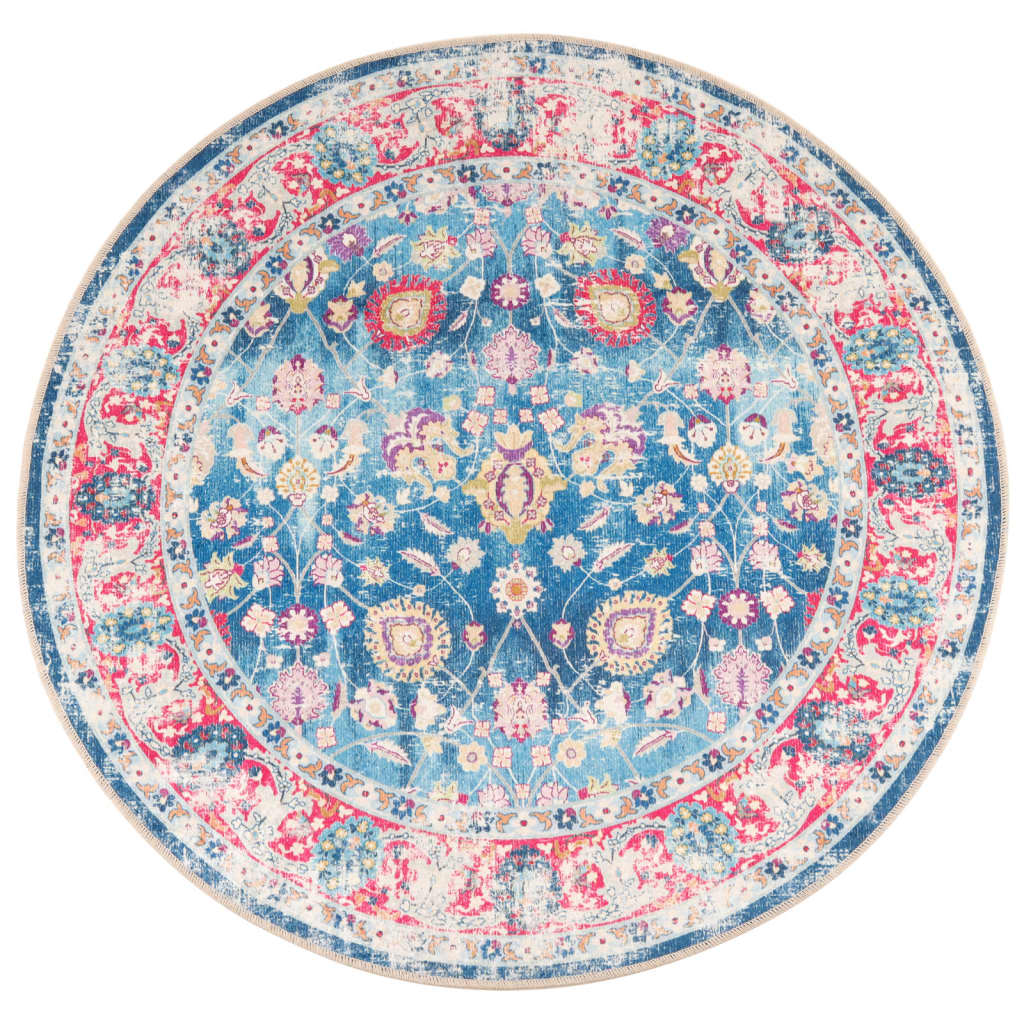 vidaXL Rug Washable Multicolour Ø 120 cm