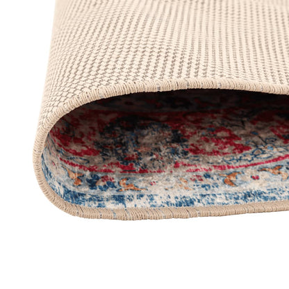 vidaXL Rug Washable Multicolour Ø 120 cm Anti Slip