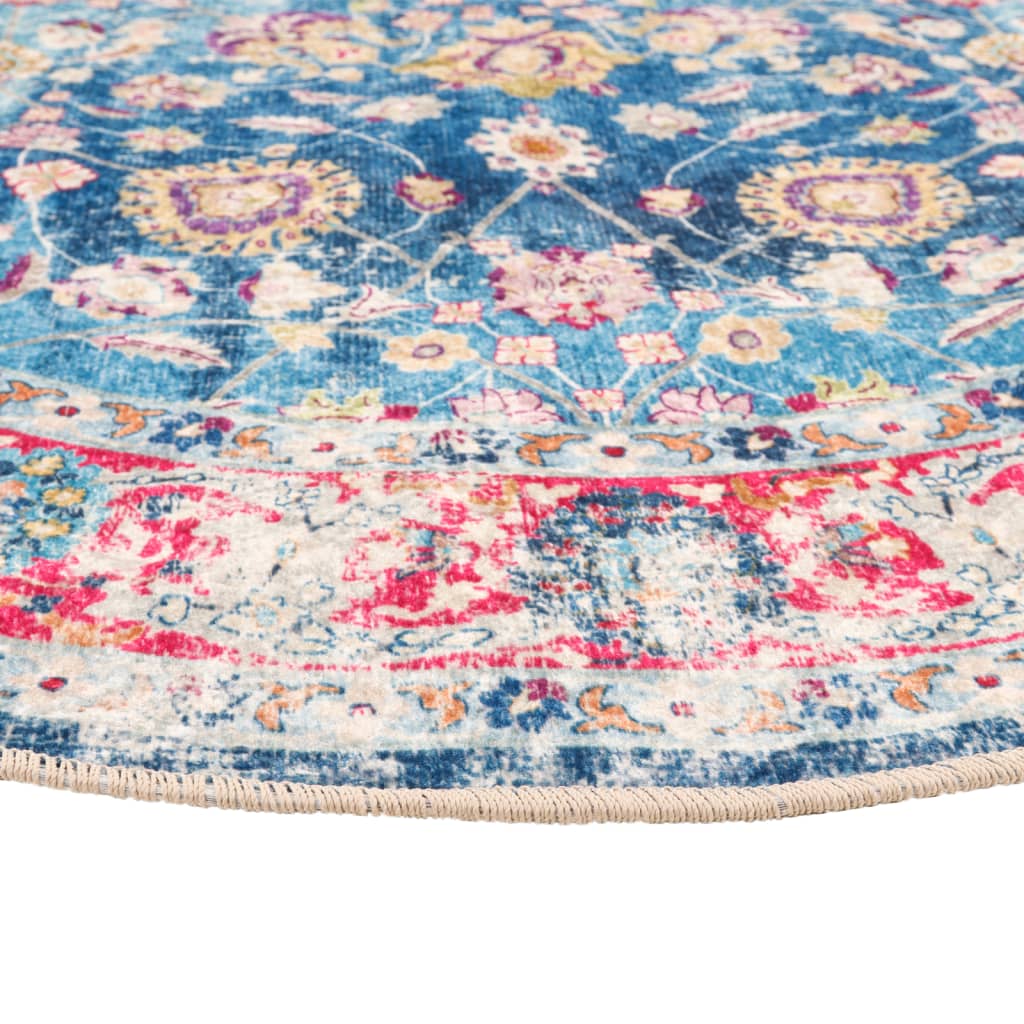 vidaXL Rug Washable Multicolour Ø 120 cm