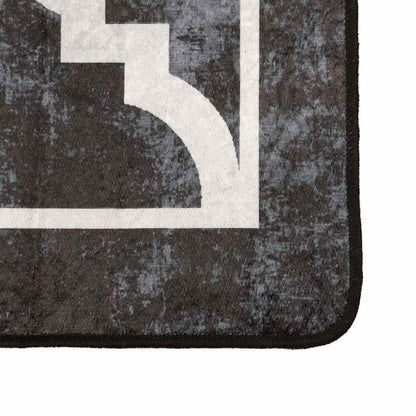 vidaXL Rug Washable Black and White 160x230 cm