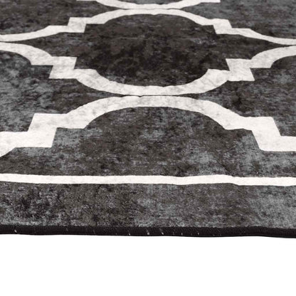 vidaXL Rug Washable Black and White 160x230 cm