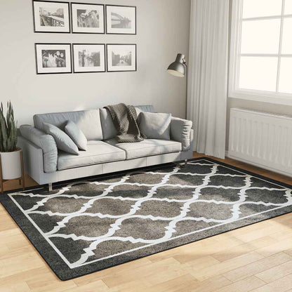 vidaXL Rug Washable Black and White 160x230 cm