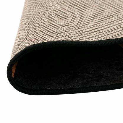 vidaXL Rug Washable Black and Gold Ø 120 cm