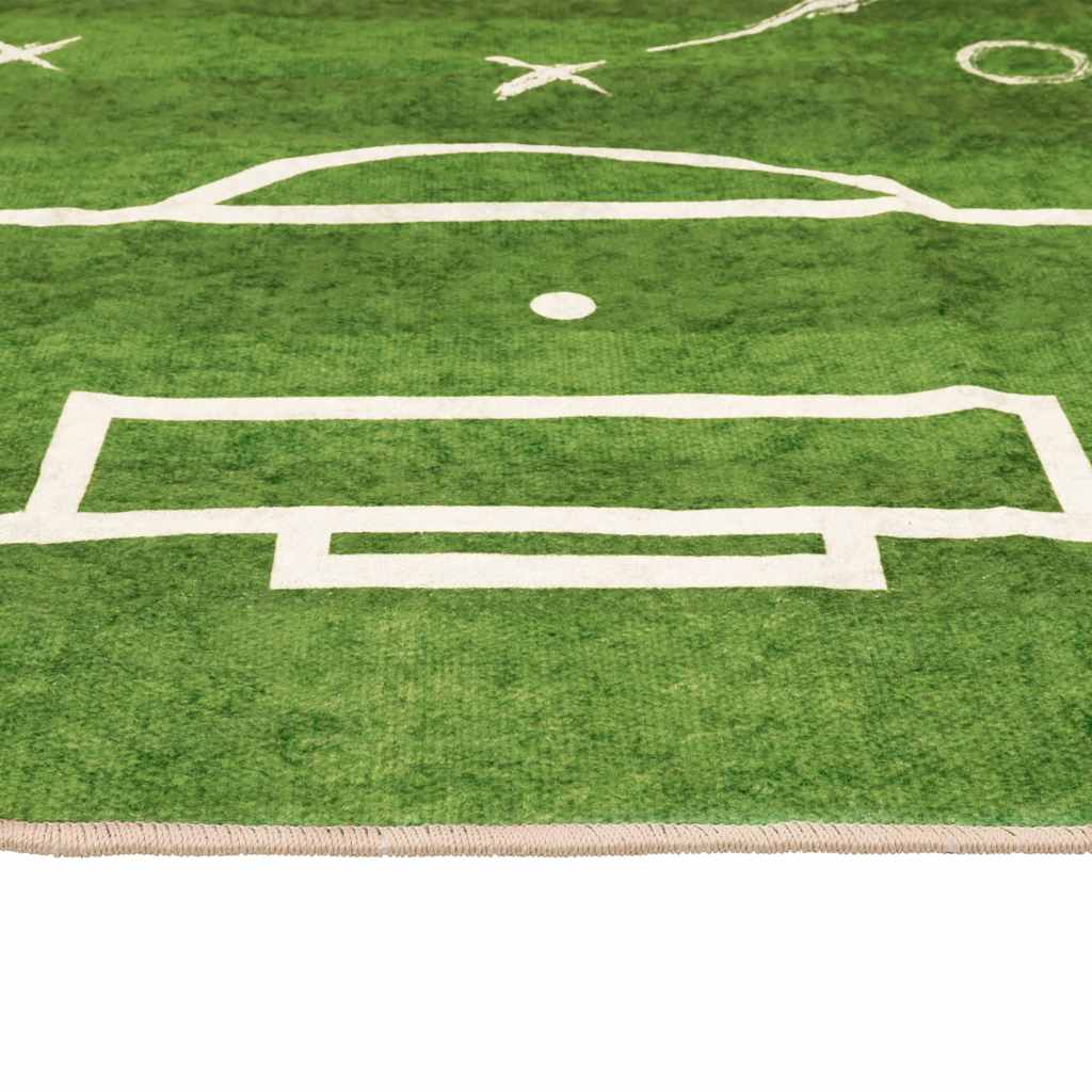 vidaXL Kids'Rug Green 160x230 cm Football Field Washable