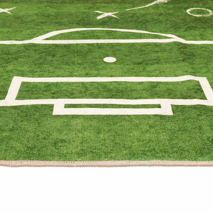 vidaXL Kids'Rug Green 160x230 cm Football Field Washable