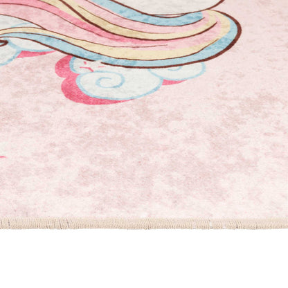 vidaXL Kids'Rug Pink 160x230 cm Unicorn Washable
