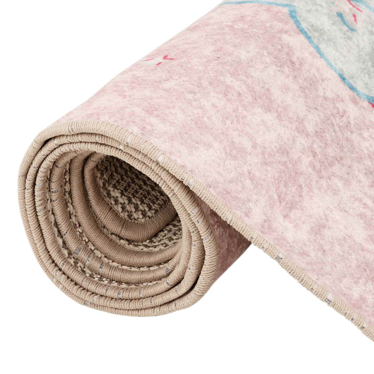vidaXL Kids'Rug Pink 160x230 cm Unicorn Washable
