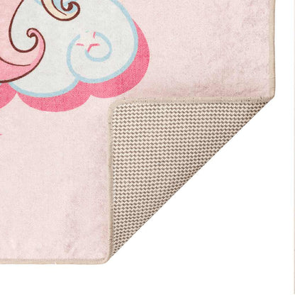 vidaXL Kids'Rug Pink 160x230 cm Unicorn Washable