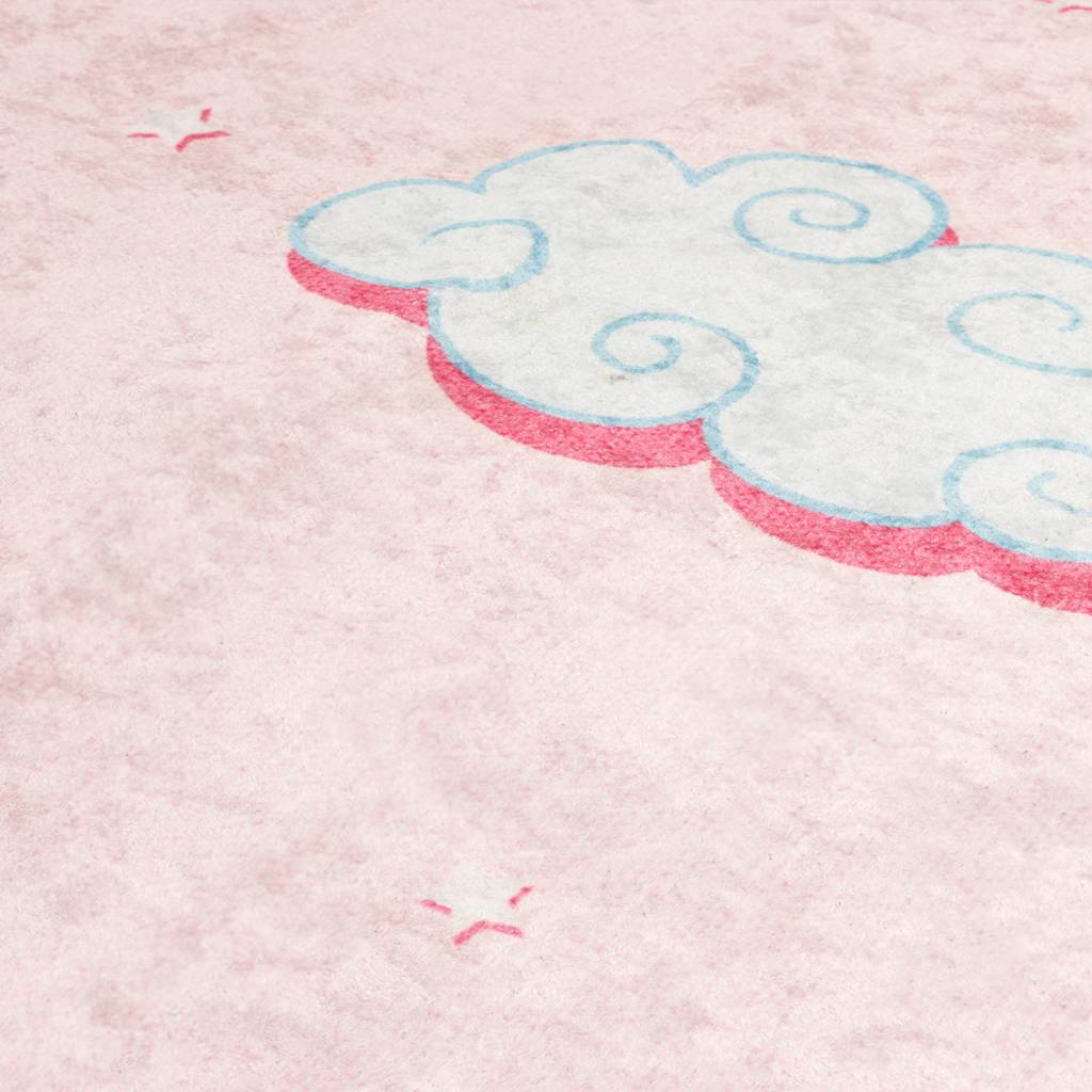 vidaXL Kids' Rug Pink 160x230 cm Unicorn Washable