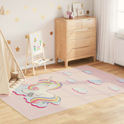 vidaXL Kids'Rug Pink 160x230 cm Unicorn Washable