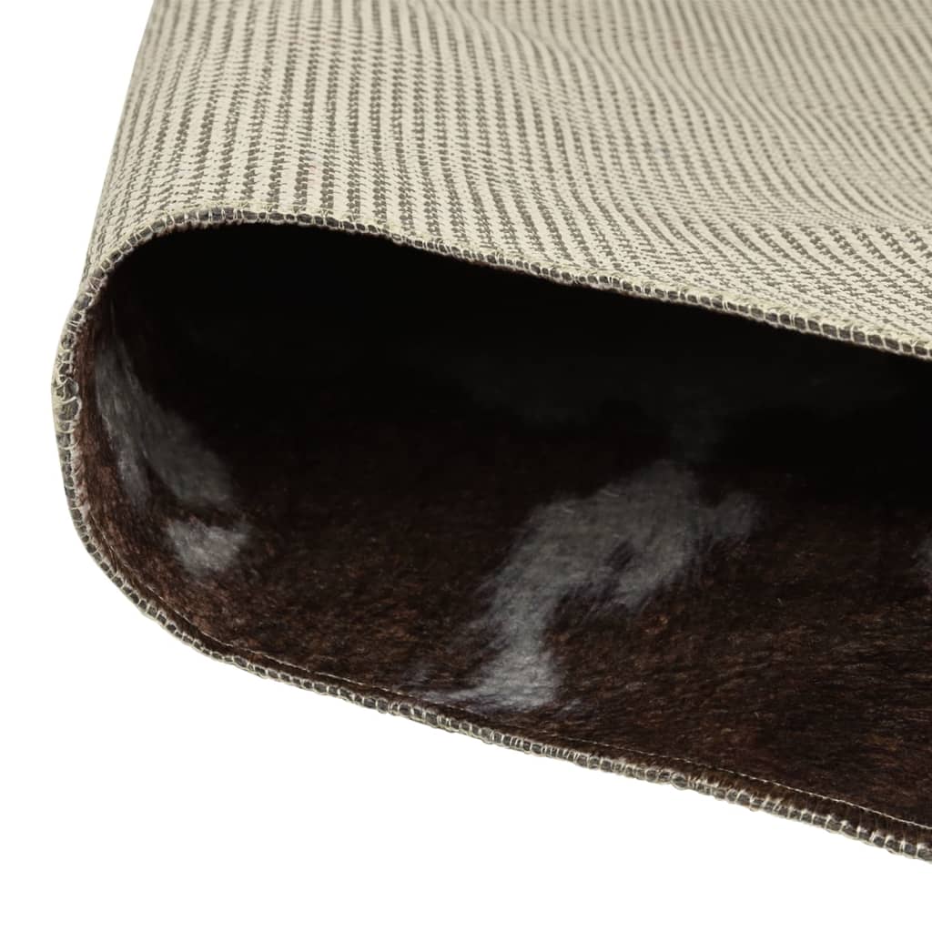 vidaXL Rug Brown and White 120x170 cm Cow Pattern Washable