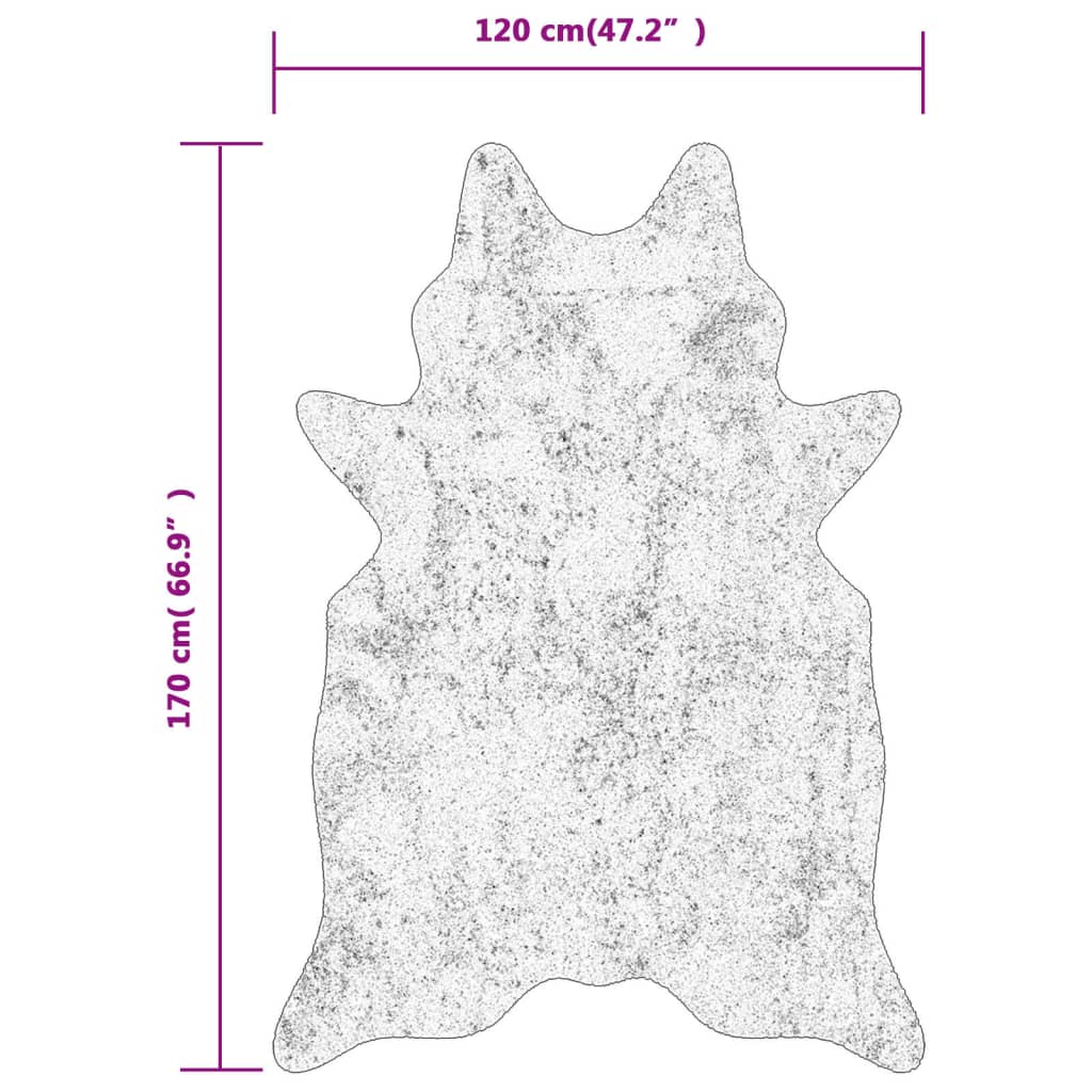 vidaXL Rug Brown and White 120x170 cm Cow Pattern Washable