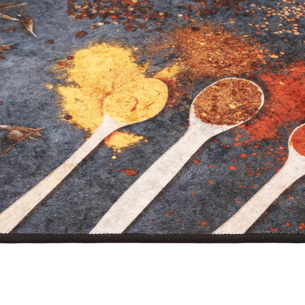 vidaXL Kitchen Rug Multicolour 60x180 cm Washable