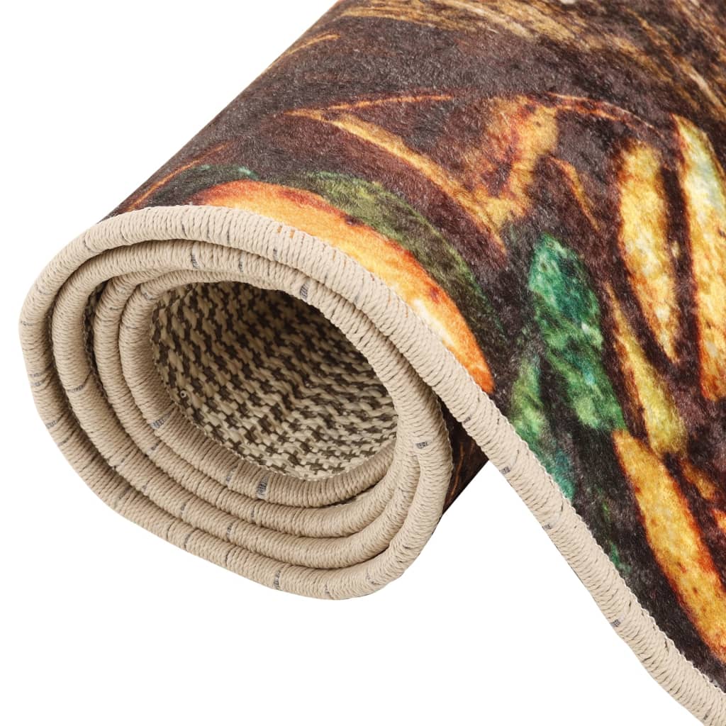 vidaXL Kitchen Rug Multicolour 60x180 cm Washable
