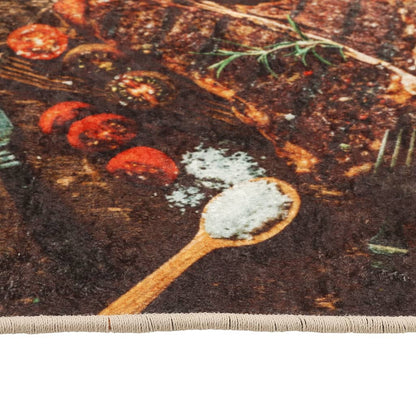 vidaXL Kitchen Rug Multicolour 60x180 cm Washable