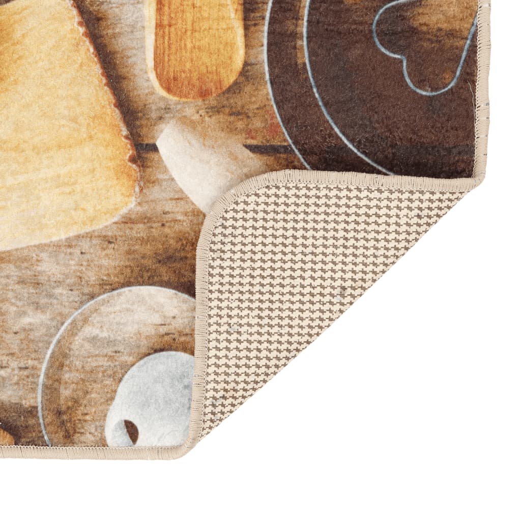 vidaXL Kitchen Rug Multicolour 60x180 cm Washable