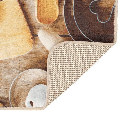 vidaXL Kitchen Rug Multicolour 60x180 cm Washable