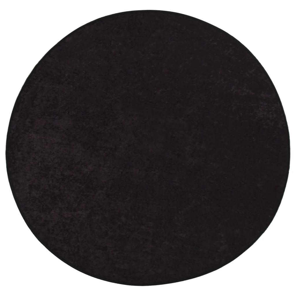 vidaXL Rug Washable Anthracite Ø 200 cm