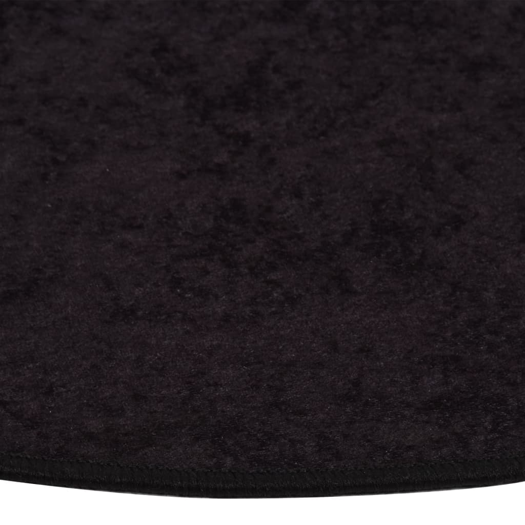 vidaXL Rug Washable Anthracite Ø 200 cm Anti Slip