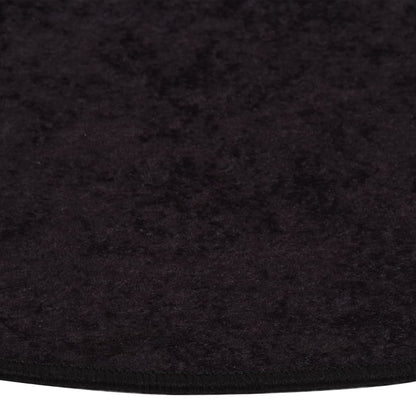 vidaXL Rug Washable Anthracite Ø 200 cm Anti Slip
