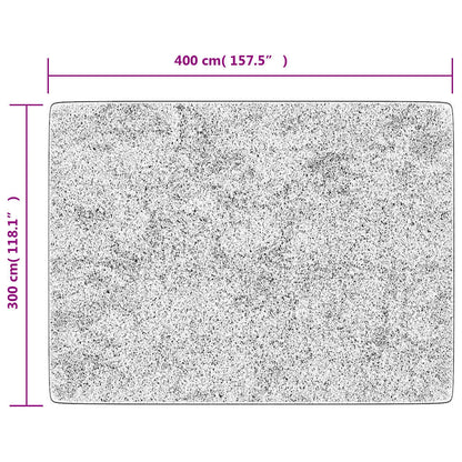 vidaXL Rug Washable Grey 400x300 cm