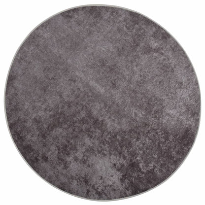 vidaXL Rug Washable Grey Ø 200 cm