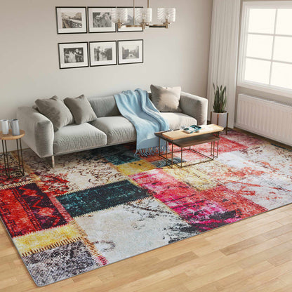 vidaXL Rug Washable Multicolour 400x300 cm Anti Slip