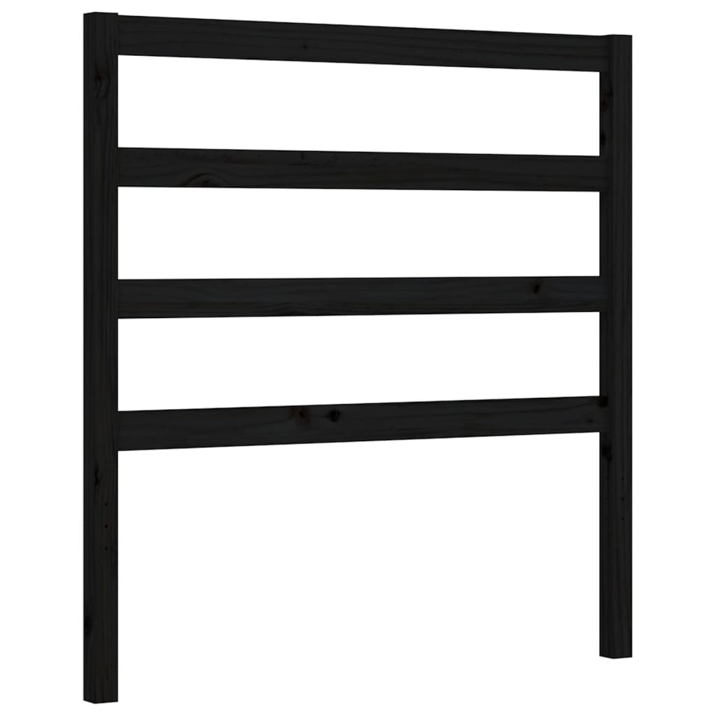 vidaXL Bed Frame without Mattress Black Small Single Solid Wood Pine