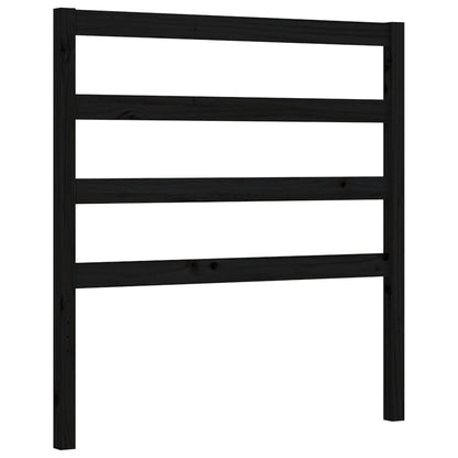 vidaXL Bed Frame without Mattress Black Small Single Solid Wood Pine