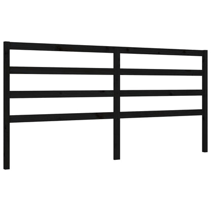 vidaXL Bed Frame without Mattress Black 200x200 cm Solid Wood Pine