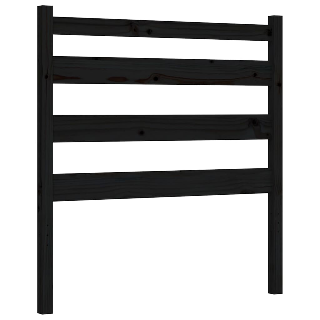 vidaXL Bed Frame without Mattress Black Small Single Solid Wood Pine