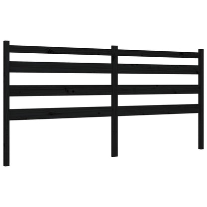 vidaXL Bed Frame without Mattress Black 200x200 cm Solid Wood Pine