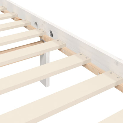 vidaXL Bed Frame with Headboard White 180x200 cm Super King Solid Wood