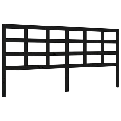 vidaXL Bed Frame without Mattress Black 200x200 cm Solid Wood Pine