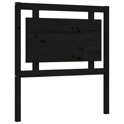 vidaXL Bed Frame without Mattress Black Small Single Solid Wood Pine