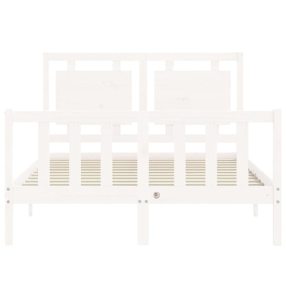 vidaXL Bed Frame without Mattress White 120x200 cm Solid Wood Pine