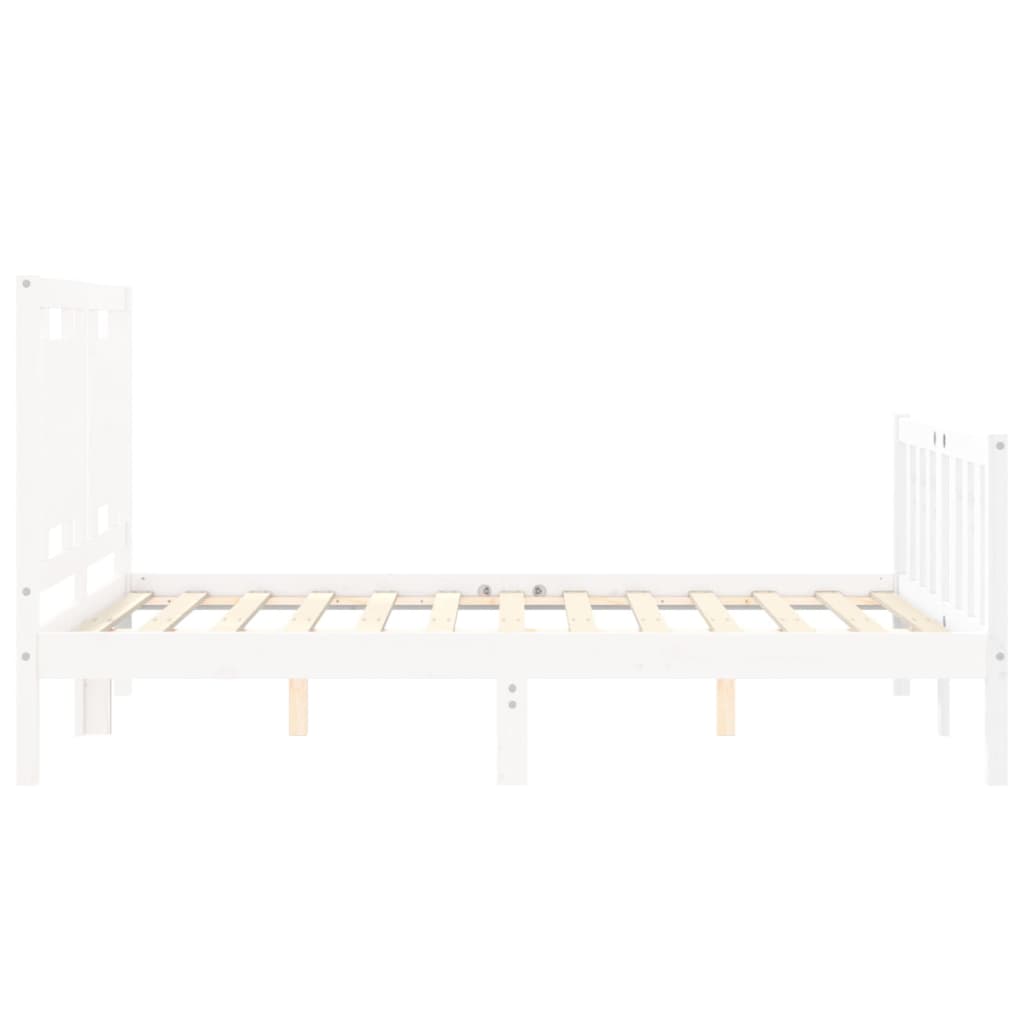 vidaXL Bed Frame without Mattress White 120x200 cm Solid Wood Pine