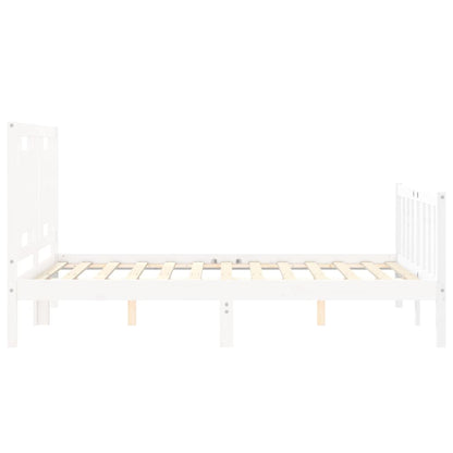 vidaXL Bed Frame without Mattress White 120x200 cm Solid Wood Pine