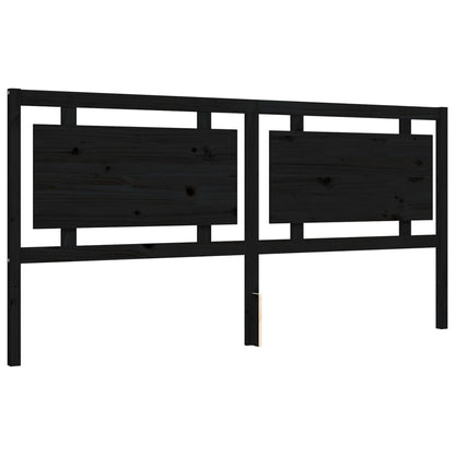 vidaXL Bed Frame without Mattress Black 200x200 cm Solid Wood Pine
