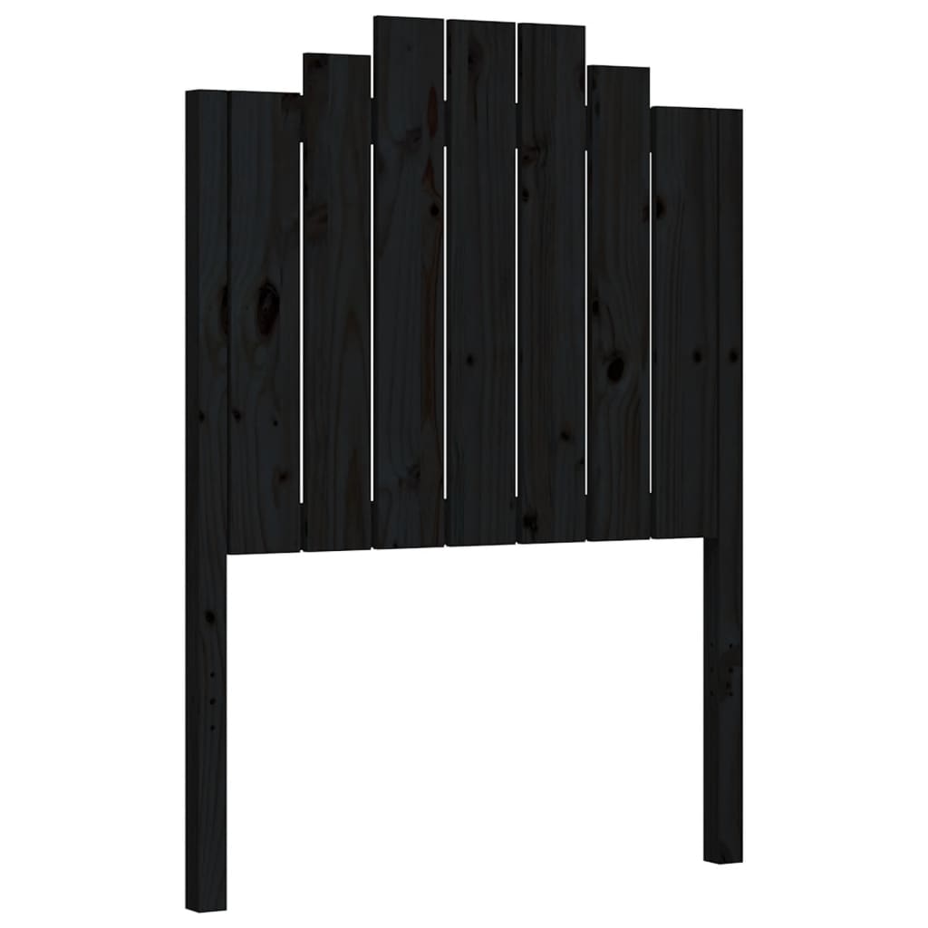 vidaXL Bed Frame without Mattress Black Small Single Solid Wood Pine