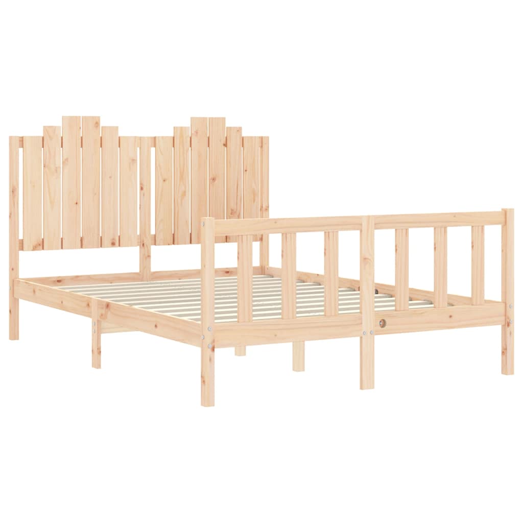 vidaXL Bed Frame without Mattress 140x200 cm Solid Wood Pine