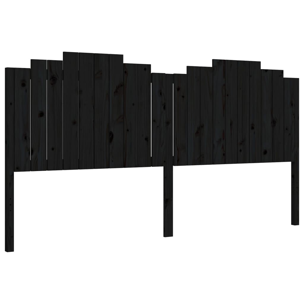 vidaXL Bed Frame without Mattress Black 200x200 cm Solid Wood Pine