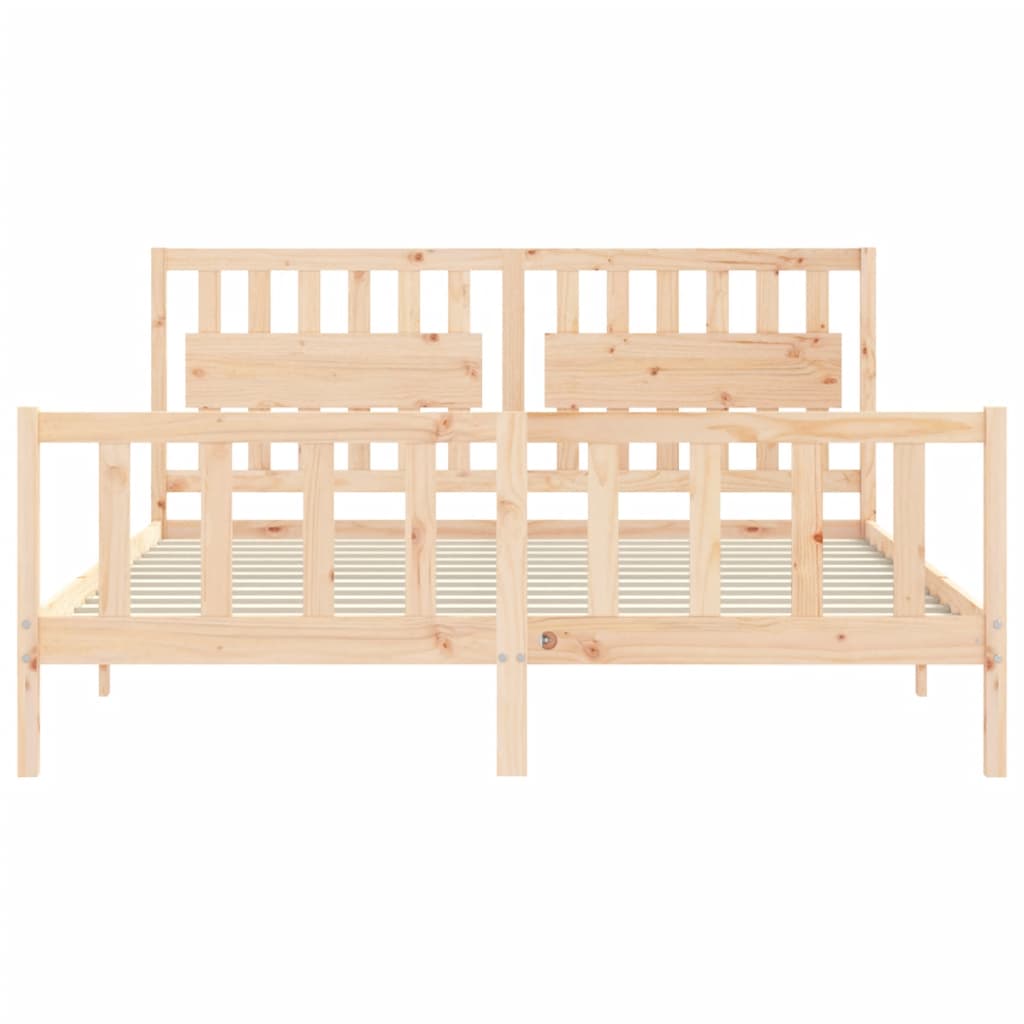 vidaXL Bed Frame without Mattress Super King Size Solid Wood Pine
