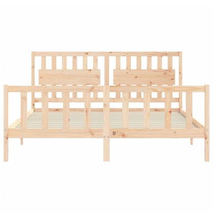 vidaXL Bed Frame without Mattress Super King Size Solid Wood Pine