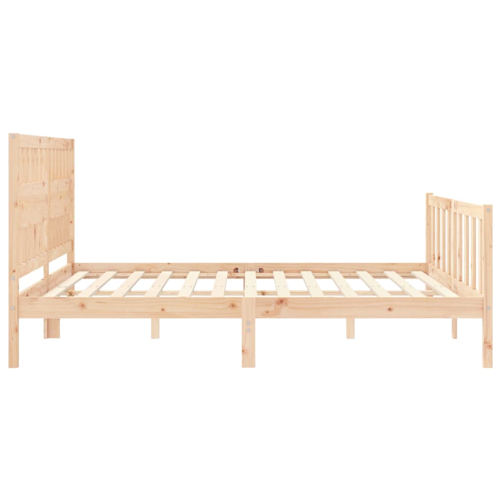 vidaXL Bed Frame without Mattress Super King Size Solid Wood Pine